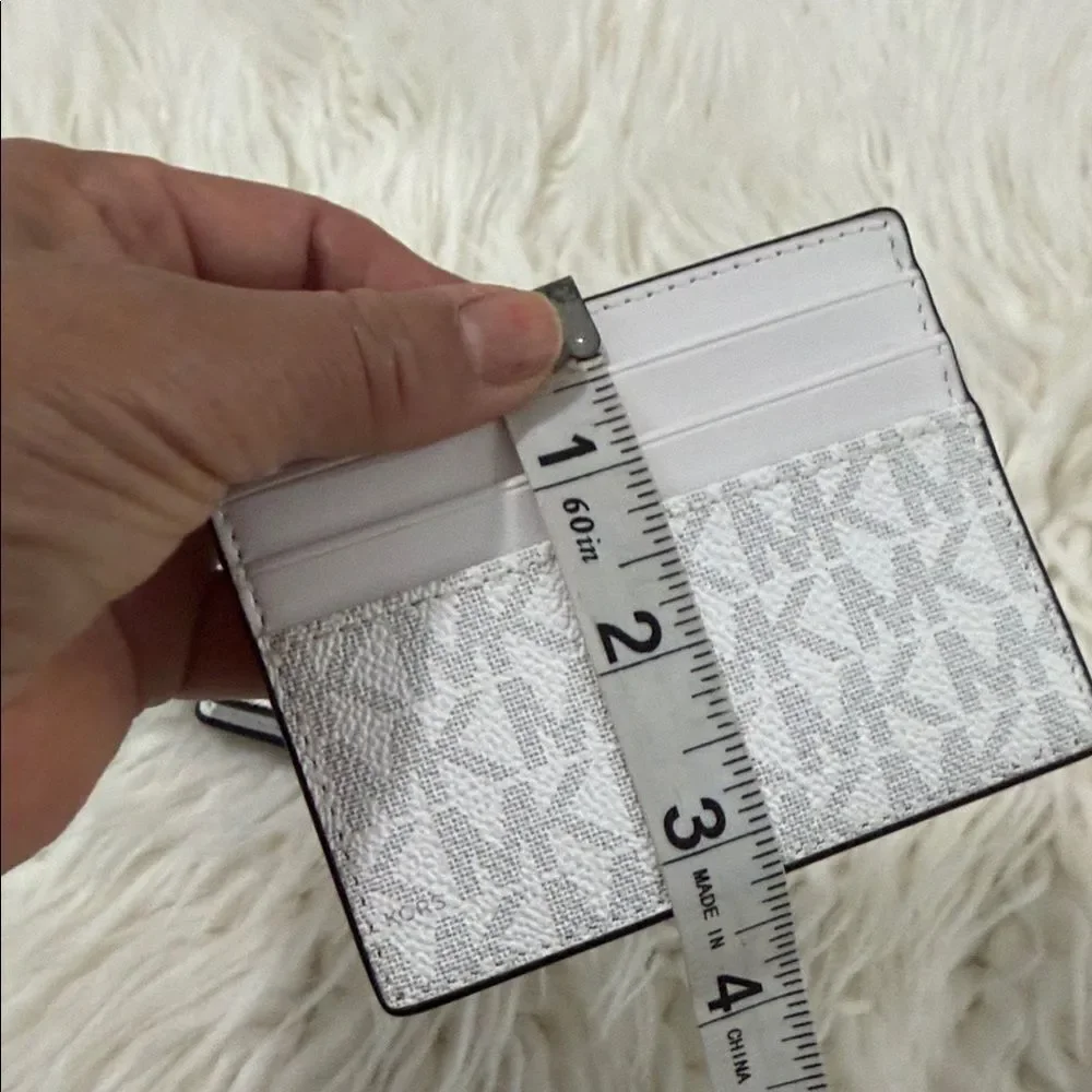 Michael Kors Green and White Bi-Fold Wallet